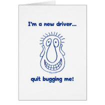 Young Driver Bug Off Greeting Card
