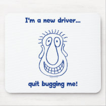 Young Driver Bug Off Mousepads