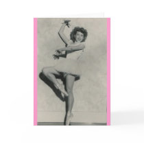 young female ballerina dancer greeting card