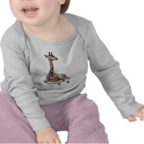 Young Giraffe at Rest Tee Shirts