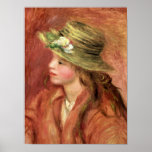 Young Girl in a Straw Hat, c.1908 Print