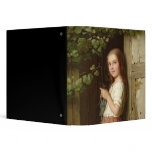 Young Girl Standing in a Doorway Knitting, 1863 binders