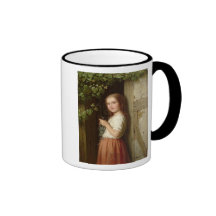 Young Girl Standing in a Doorway Knitting, 1863 Coffee Mugs