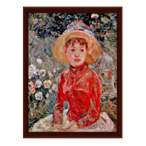 Young Girl With A Cage By Morisot Berthe postcards