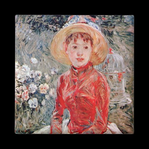 Young girl with cage by Berthe Morisot Refrigerator Magnets