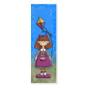 Young Girl with Kite Bookmark business cards