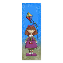 Young Girl with Kite Bookmark business cards