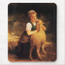 Young Girl With Lamb Mouse Pad