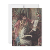 Young Girls at the Piano by Pierre-Auguste Renoir Personalized Invite