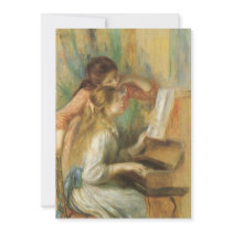 Young Girls at the Piano by Pierre Auguste Renoir Invitation
