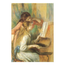 Young Girls at the Piano by Pierre Auguste Renoir Invitation