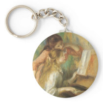 Young Girls at the Piano by Pierre Auguste Renoir Key Chain