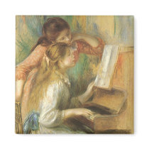 Young Girls at the Piano by Pierre Auguste Renoir Fridge Magnet