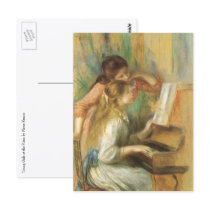 Young Girls at the Piano by Pierre Auguste Renoir Post Cards