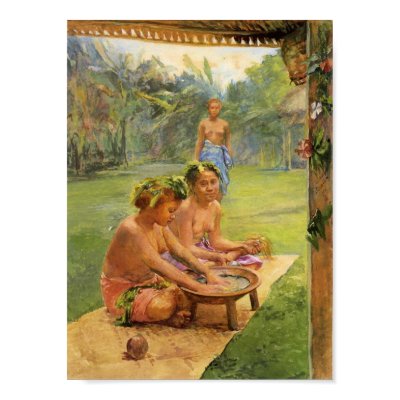'Young Girls Preparing Kava' - John LaFarge Poster by SolPacifico