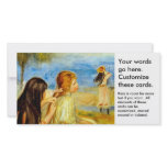 Young girls seaside beautiful Renoir painting art Personalized Photo Card