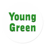 Young Green Round Sticker