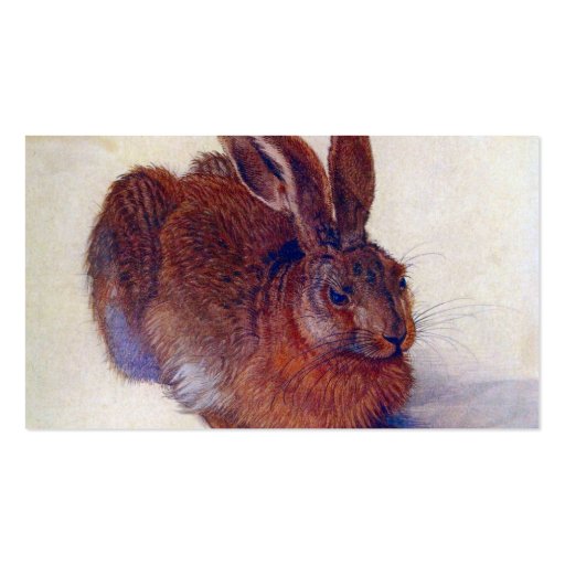 Young Hare by Albrecht Dürer Business Card (back side)