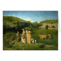 Young Ladies of the Village Greeting Cards