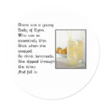 Young Lady of Lynn Round Sticker