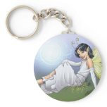 Young Magical Elf Fairy by Al Rio Key Chain