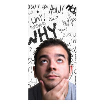Young Man Thinking Photo Card Template