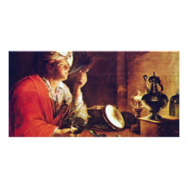 Young Man With Pipe By Gobin Michel Photo Card Template