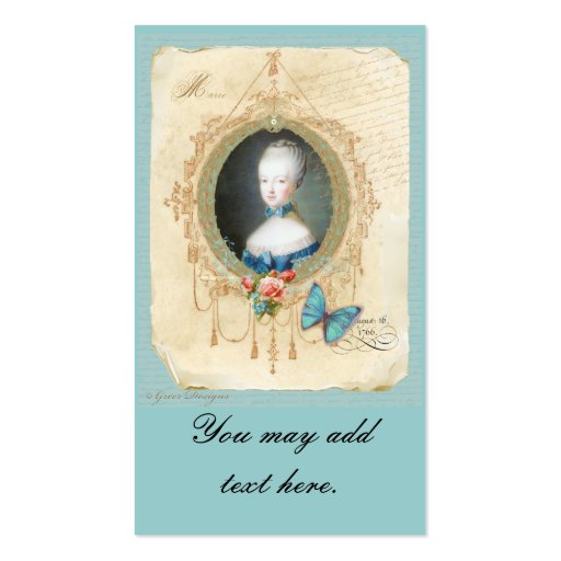 Young Marie Antoinette Business Cards