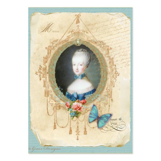 Young Marie Antoinette Business Cards (front side)
