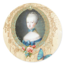 Young Marie Antoinette Ornate Sticker