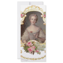 Young Marie Antoinette Pink Roses Card Invitation rack cards by lapapeteriedeParis Young Marie Antoinette Pink Roses Card Invitation rack cards