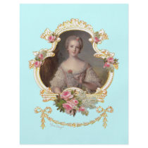Young Marie Antoinette Pink Roses Invitation Card flyers by lapapeteriedeParis Young Marie Antoinette Pink Roses Invitation Card flyers