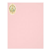 Young Marie Antoinette Portrait Stationery Letterhead Template