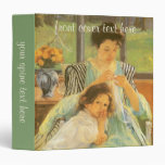 Young Mother Sewing by Mary Cassatt, Vintage Art 3 Ring Binders