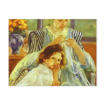 Young Mother Sewing postcards by vintagegiftmall Young Mother Sewing postcards
