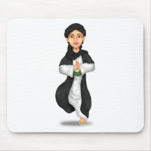 YOUNG MUSLIM BOY IN A VRUKSHASANA(TREE) YOGA POSE MOUSEPADS