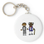 Young Old Black Gay Couple Keychains