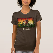 Young Orangutan & Jungle Sunrise Wildlife Shirt