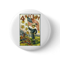 Young Patriot on the 4th of July Pinback Button