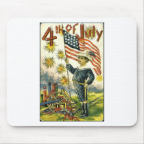 Young Patriot on the 4th of July Mouse Mats