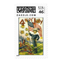 Young Patriot on the 4th of July Postage