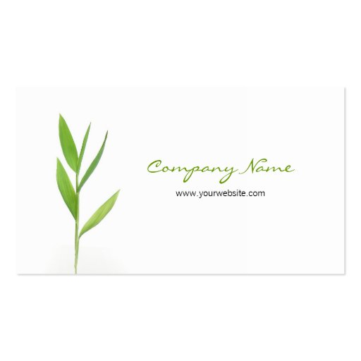 Young Plant business card (back side)