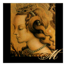 YOUNG PRINCESS SWEET 16 PARTY Monogram Gold Invite