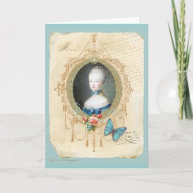 Young Queen Marie Antoinette Card Invitation