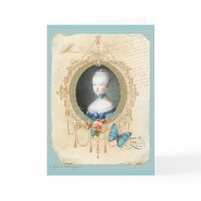 Young Queen Marie Antoinette Card Invitation