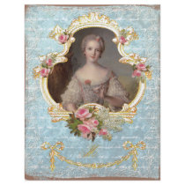 Young Queen Marie Antoinette Pink Roses Art Print flyers by lapapeteriedeParis Young Queen Marie Antoinette Pink Roses Art Print flyers