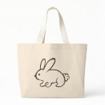 Young Rabbit in Black and White Sketch bags