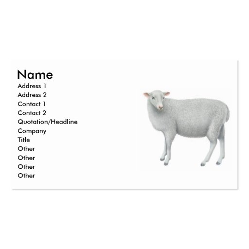 Young Sheepp Business Card (front side)