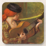 Young Spanish Woman by Renoir, Impressionism Art Coasters