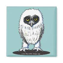 Young Spectacled Owl Magnet magnets